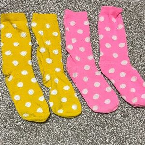 Polka Dot Socks Set in Yellow and Pink